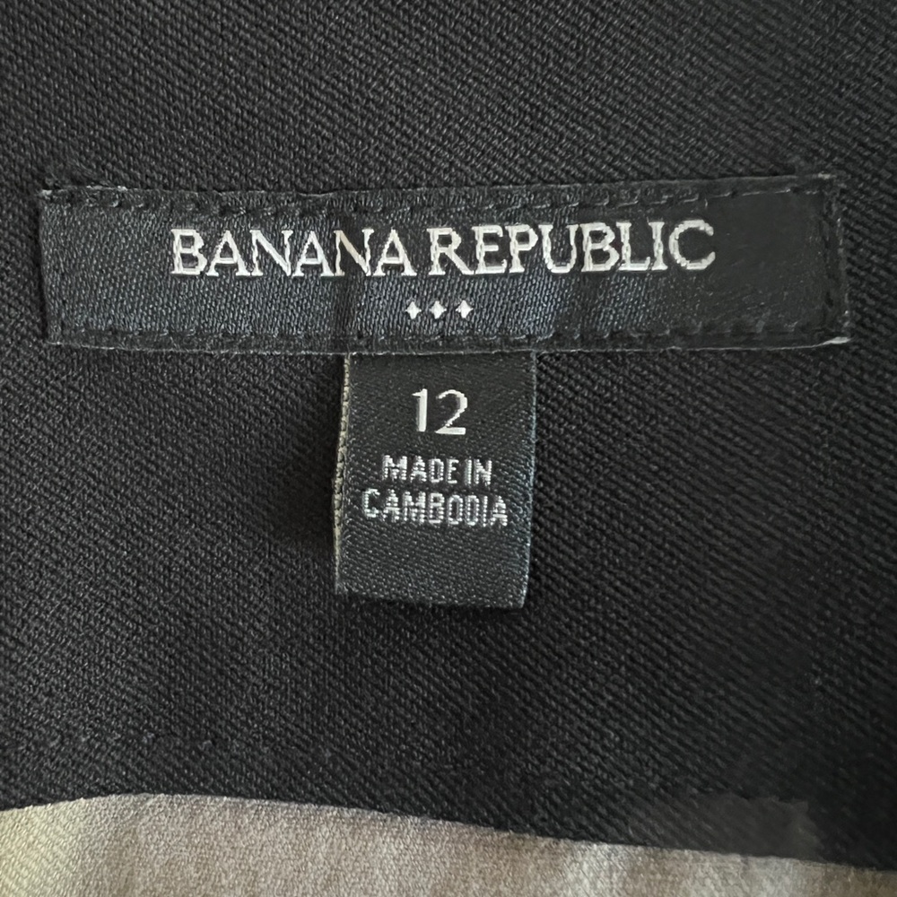 Banana Republic Tan Black‎ Colorblock Stretch Pencil Skirt Size 12 - Picture 8 of 11